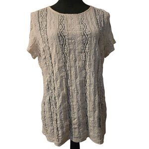 Cabi Lace Tunic Top Lace Large Sheer Fairy Isle Feminine Girlie Angelic Cottage